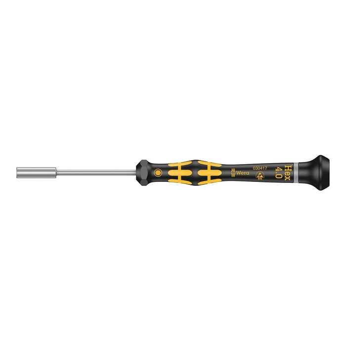 Precisions-hylsnyckelmejsel, ESD Wera Kraftform Micro 1569 ESD, HEX 4,0 × 60 mm