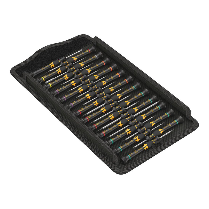 مجموعة مفكات دقيقة ESD في حقيبة ملفوفة وير Kraftform Micro ESD Big Pack 1, 25 قطعة