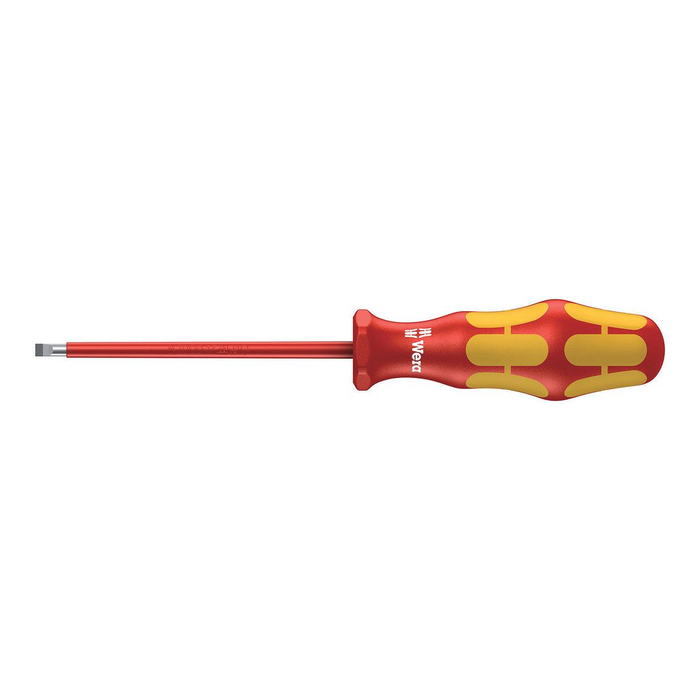 Chave de fenda isolada de ponta chata Wera Kraftform 160 i VDE, 4,0 × 0,8 × 100 mm