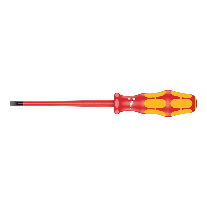 Düz izoleli tornavida Wera Kraftform 160 iS VDE, 5.5 × 1.0 × 125 mm, azaltılmış bıçak çapı ile