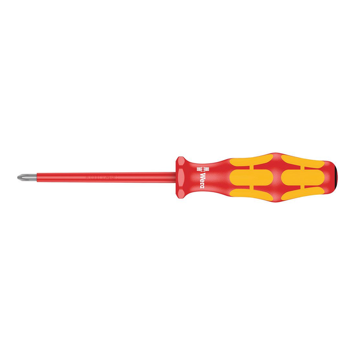 Isolert Pozidriv-skrutrekker, Wera Kraftform 165 i PZ VDE, PZ 0 × 80 mm