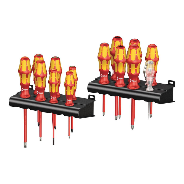 VDE insulated screwdriver set Wera Kraftform Big Pack 100 VDE, with racks