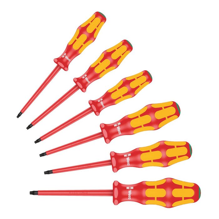 6 件套 TORX® 螺丝刀套装, 绝缘 VDE Wera Kraftform 167 i/6