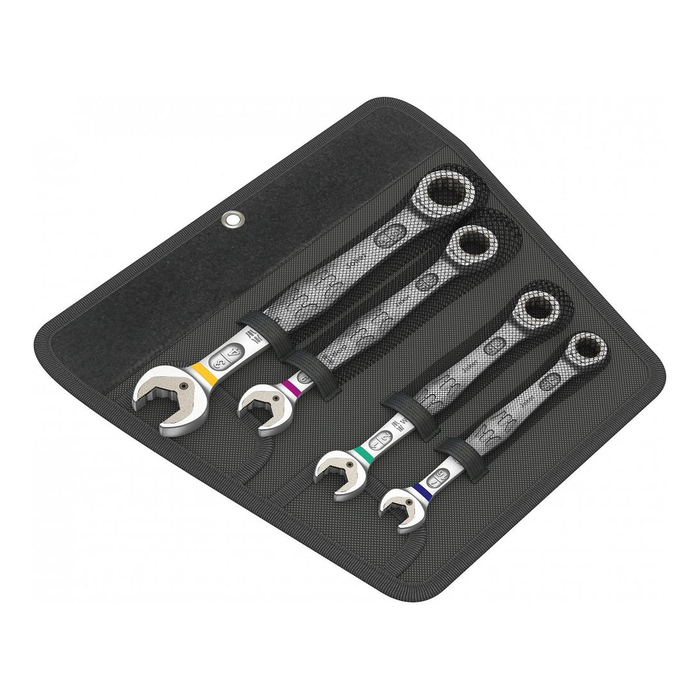 Set of 4 imperial combination ratcheting wrenches Wera 6000 Joker 4 Imperial Set 1, in pouch