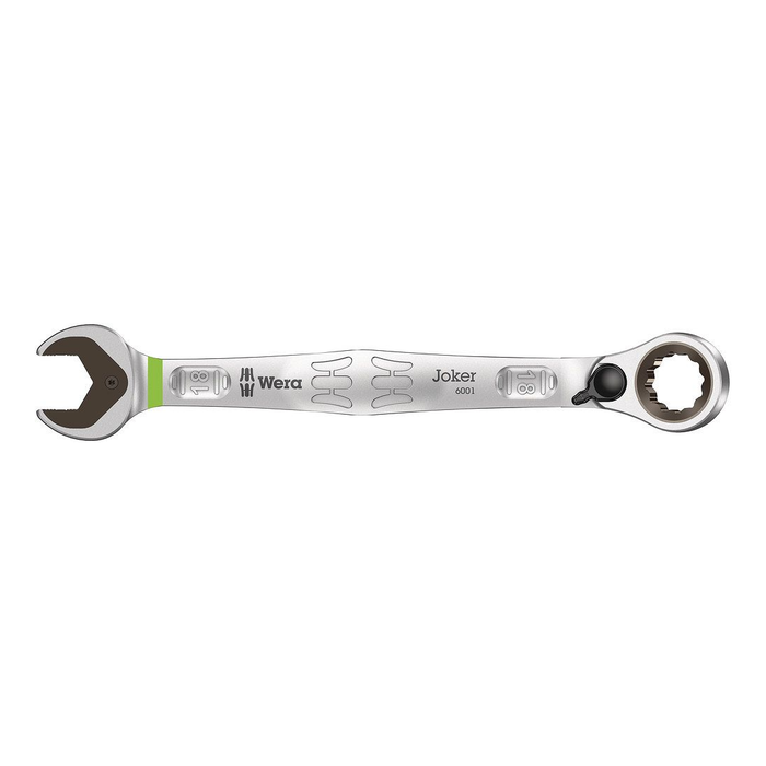 Klucz płasko-oczkowy z grzechotką Wera Joker Switch 6001, 18 × 234 mm, z przełącznikiem zmiany kierunku pracy