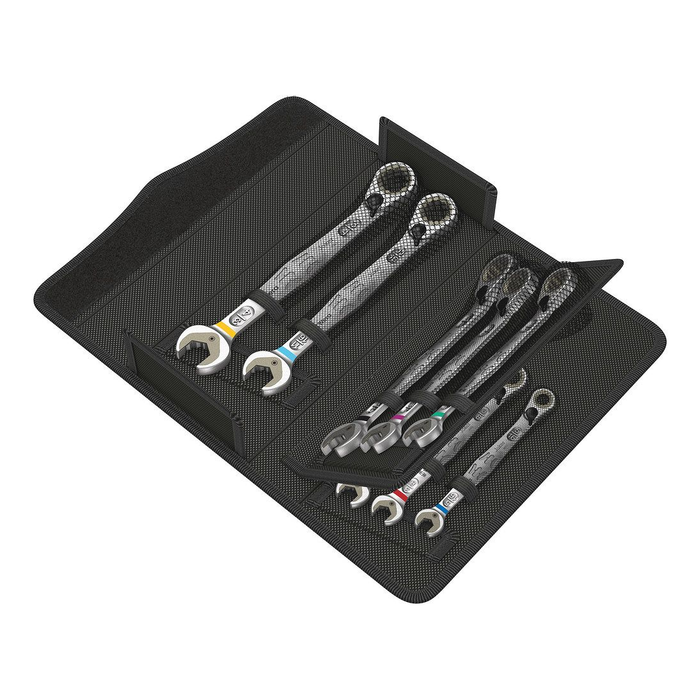 8 kombine cırcırlı anahtar seti Wera 6001 Joker Switch 8 Imperial Set 1, çantalı