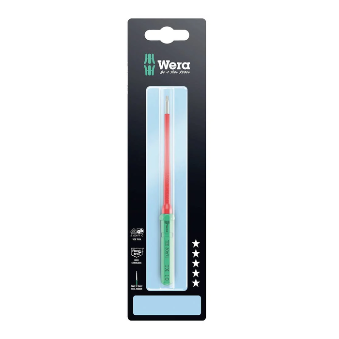 شفرة TORX® قابلة للتبديل TX 10 × 157 مم، VDE، من الفولاذ المقاوم للصدأ وير Kraftform Kompakt VDE 3067 i TORX® Take it easy SB