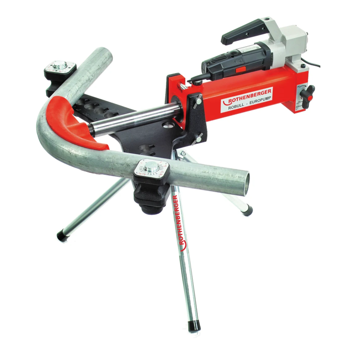 SET: Hydraulic pipe bender ROTHENBERGER ROBULL ME with open frame and accessories for pipe bending Ø 3/8–2″, 230 V power supply