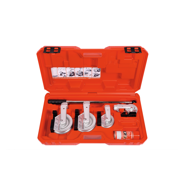 套装：手动弯管机 ROBEND H+W Plus ROTHENBERGER，带 Ø12–14–16–18 mm 弯管模具