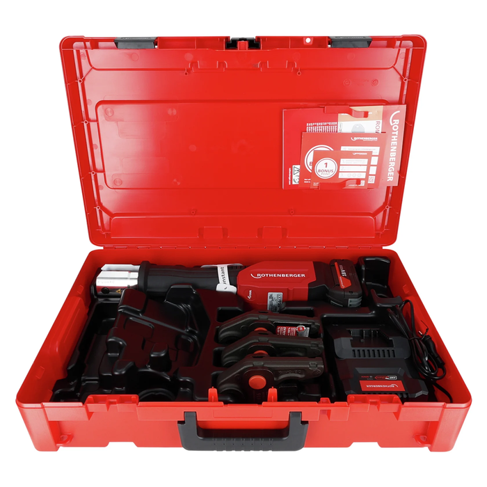套装：充电式压接机 ROMAX 4000 ROTHENBERGER，带 TH 16–20–26 mm 压接钳，AMPShare