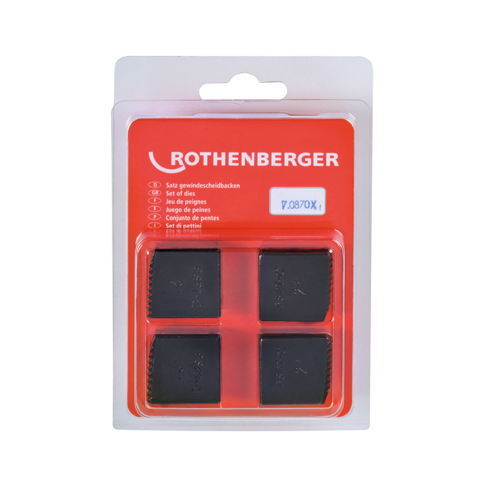 Set di 4 pettini ROTHENBERGER, BSPT R, 2″