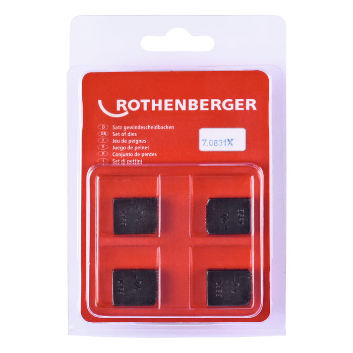4件套牙模 ROTHENBERGER, BSPT R, 1/4″