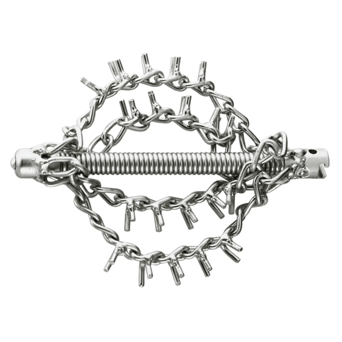 Chain spinning head for 16 mm spiral ROTHENBERGER, four chains with spikes