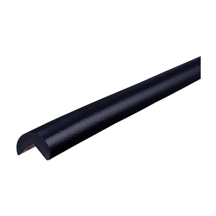 Corner protection profile, type A, black, 47 × 47 mm, 1 m