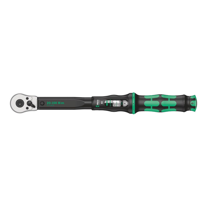 Wera Click-Torque B 2 torque wrench with ratchet, 3/8˝, 20-100 Nm