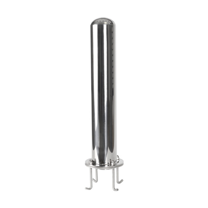 Stainless steel hedgehog-type water fountain column for tiled pools