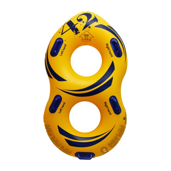 Double tube for water slide and water park, 42 inches, HB-2F8-42Y, yellow