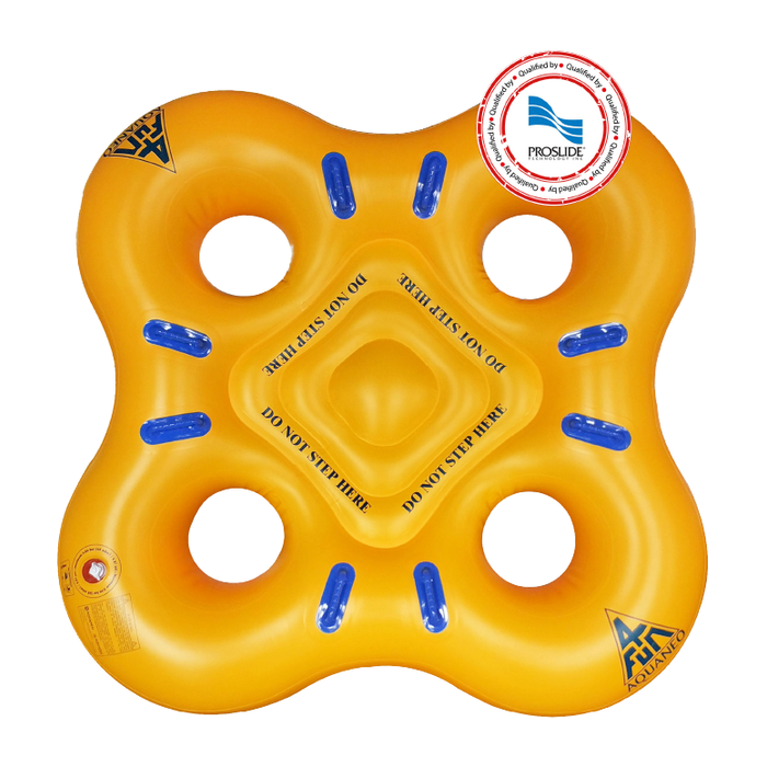 Four-person tube 4FUN for water slide, 78 inches, HB-4SQ-78Y-H030, yellow