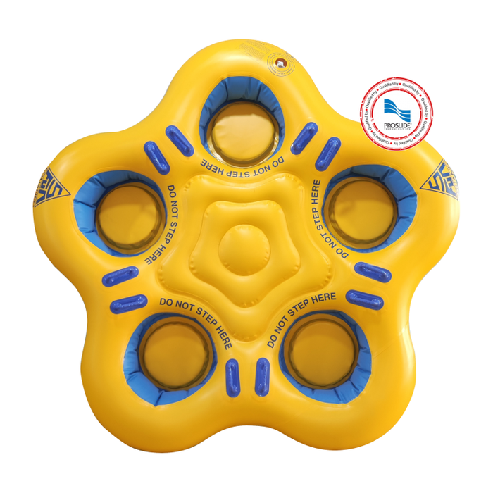 5-Personen-Reifen 5FUN mit Boden für Wasserrutsche, 102 Zoll, HB-5SQ-102Y-H032 LG, gelb