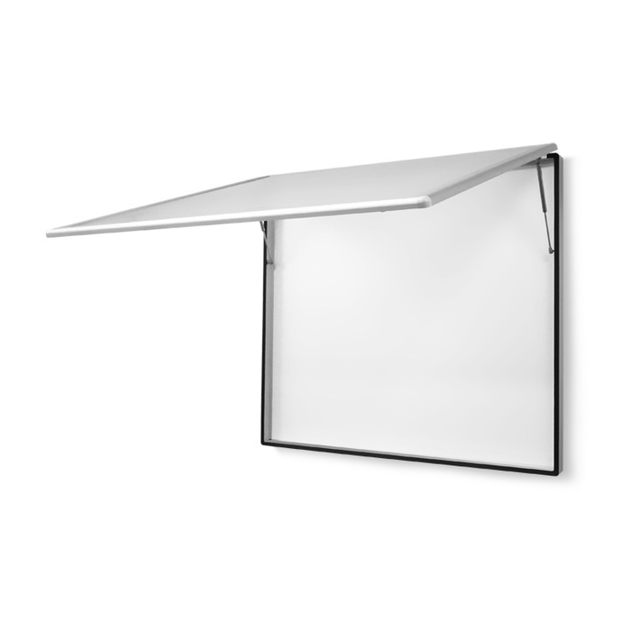 Display case for banner with actuator GSZ13-SI 160 × 130 × 13 cm, silver