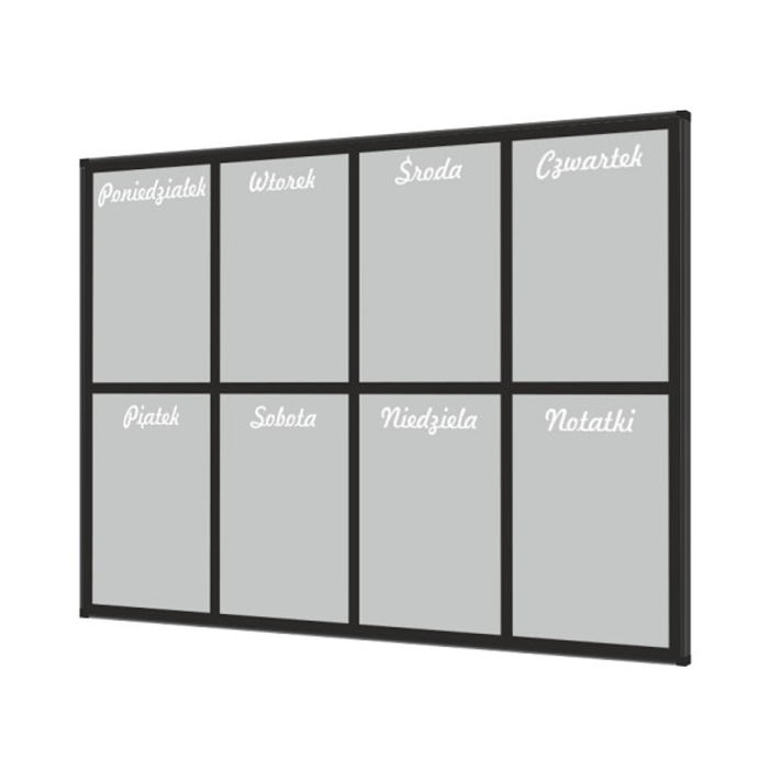 Weekly planner 200 × 120 cm, W3 grey
