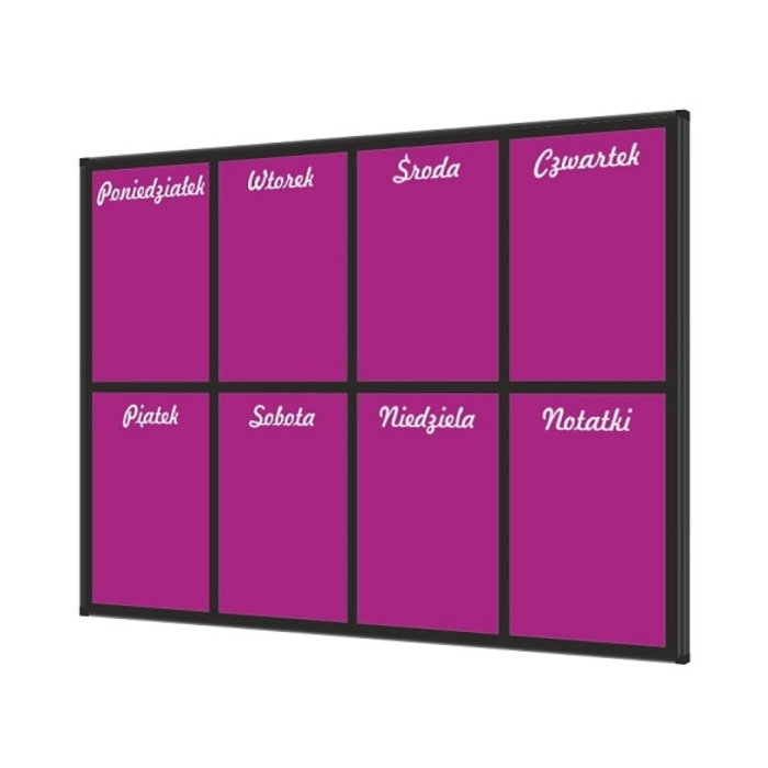 Haftalık planlayıcı 170 × 100 cm, W3 mor