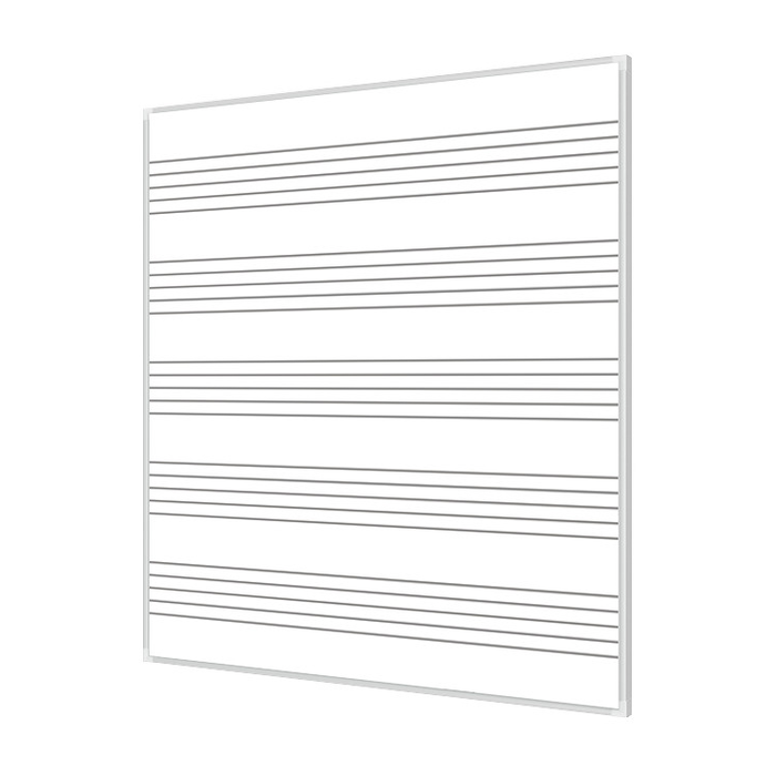 Noteplate 120 × 100 cm, magnetisk tørrslett tavle