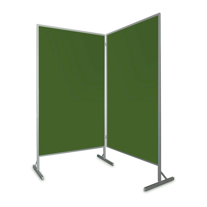 Two-module screen board, freestanding 2 × 100 × 170 × 190 cm, chalk