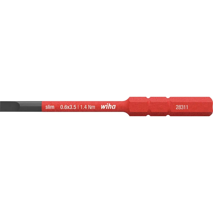 Bit Wiha slimBit electric płaski 0,6 × 3,5 mm, 75 mm