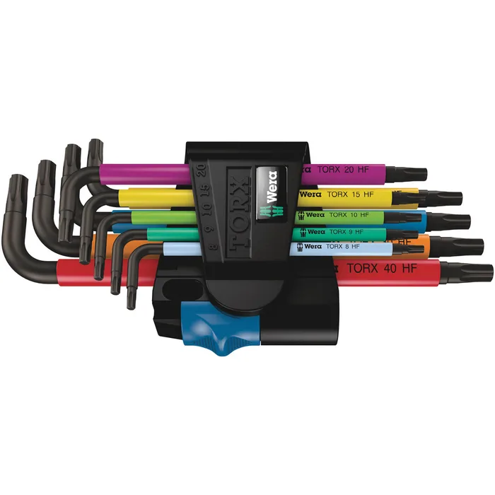 Zestaw kluczy trzpieniowych Wera 967/9 TX Multicolour HF 1, BlackLaser, z funkcją przytrzymywania