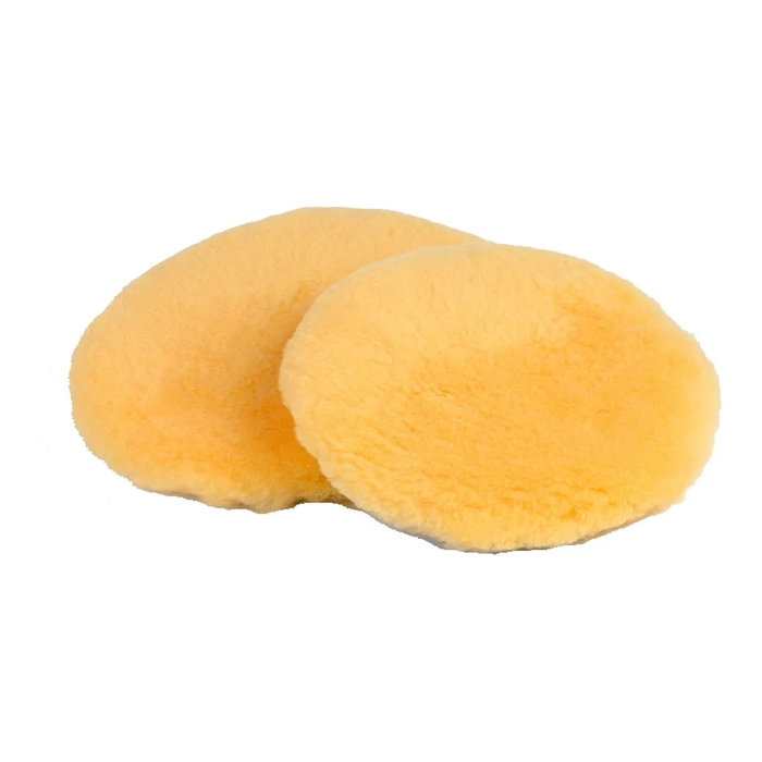 Polishing head, lamb's wool, D type, yellow, 150 mm