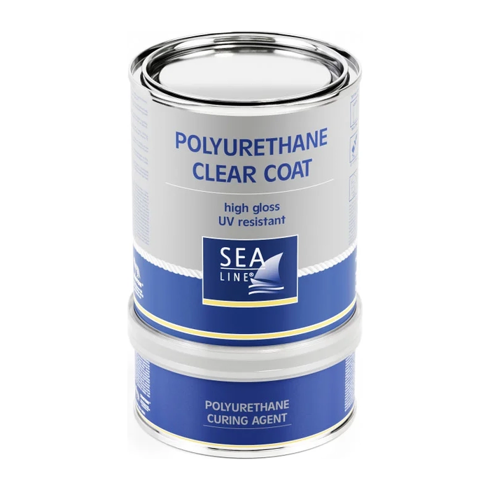 Sea-Line polyuretanlack set bas och härdare, färglös, 750 ml