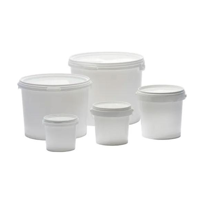 Wiadro plastikowe z przykrywką, biały, 3 L