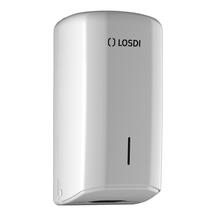 Interfold toilet paper dispenser LOSDI Elegance, ABS white