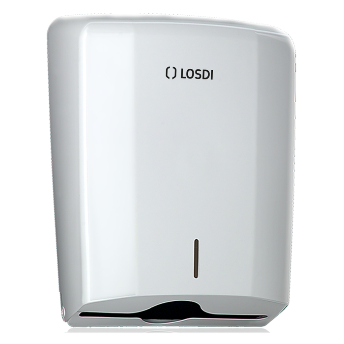 Distributeur d'essuie-mains pliés LOSDI Elegance, ABS blanc