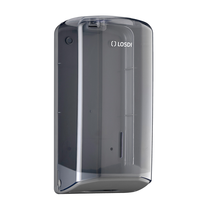 Interfold toilet paper dispenser LOSDI Elegance, transparent ABS