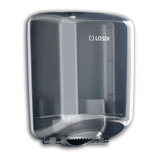 Roll paper towel dispenser LOSDI Elegance, controlled dispensing system, transparent ABS