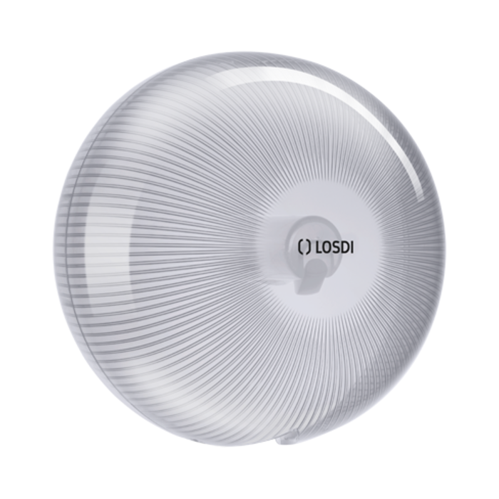 Jumbo toilet paper dispenser Ø 45 LOSDI Star Line, translucent white plastic