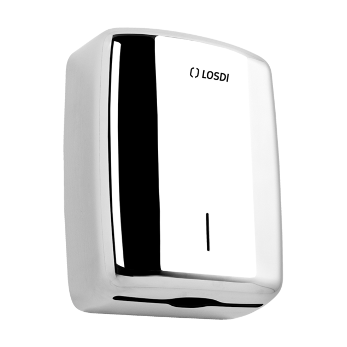 Distributeur d'essuie-mains pliés LOSDI Elegance Line, acier inoxydable brillant