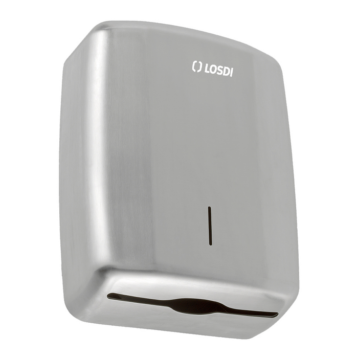 Distributeur d'essuie-mains pliés LOSDI Elegance Line, acier inoxydable satiné