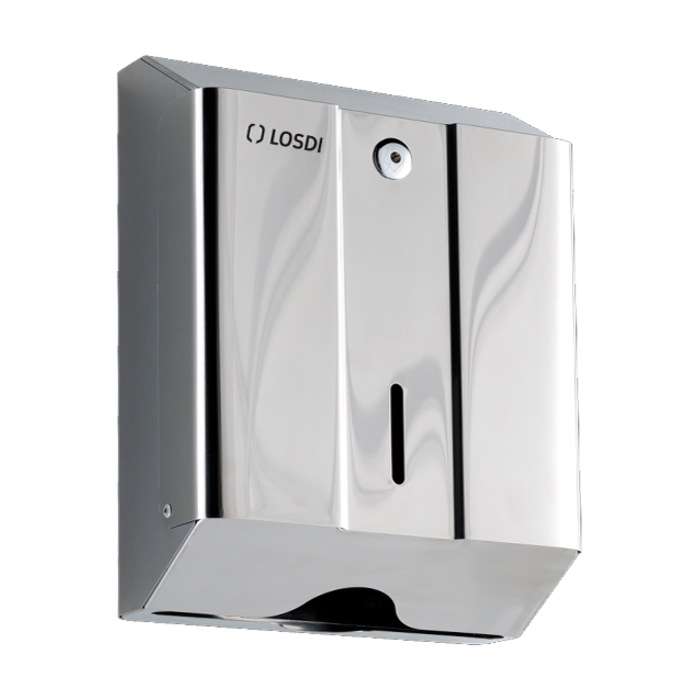 Intefold paper towel dispenser LOSDI Oceano Line, stainless steel AISI 430