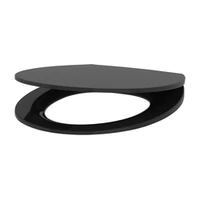 Foto de Asiento de inodoro Slim con tapa, para modelos de WC DELABIE BCN, Duroplast negro