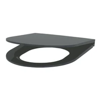 Foto de Asiento de inodoro Slim con tapa, para modelos de WC DELABIE S21, Duroplast gris
