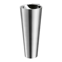 Photo of DELABIE BAILA pedestal washbasin, without tap hole, dual finish