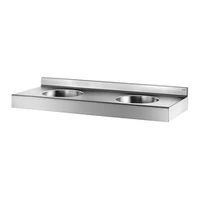 Photo of DELABIE DUPLO RP wall-hung trough washbasin, length 1200 mm, without tap hole