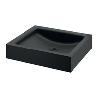 Foto di Lavabo da appoggio DELABIE UNITO, senza foro, colore nero opaco