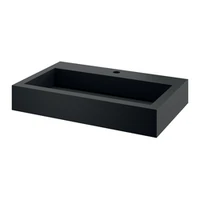 Foto di Lavabo a parete DELABIE AQUEDUTO, con foro Ø35, colore nero opaco