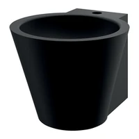 Foto di Lavabo sospeso DELABIE MINI BAILA, con foro Ø35, colore nero opaco