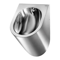Foto av Vegghengt urinal DELABIE DELTA, innfelt tilførsel, dobbel finish