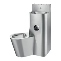 Foto af Modul DELABIE KOMPACT, vask og gulvstående toilet til venstre, vandalsikret